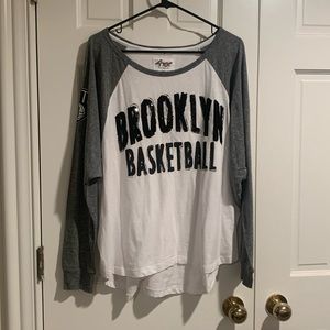 NBA Women’s Sequin Embellished Brooklyn Nets Basketball Shirt